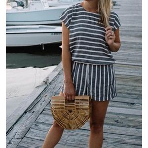 Striped romper size small!